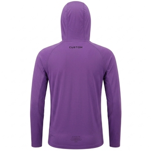 Camisa de Pesca con Capucha de Manga Larga y Color Sólido Personalizada para Hombre, Spandex/Poliéster Transpirable, Protección Solar UPF 50 Anti UV - Product Image 2