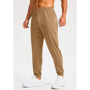2025 pantalons d'entraînement athlétiques XL kaki foncé pour hommes joggeurs de golf légers avec poches à glissière 28 "piste - Product Image 2