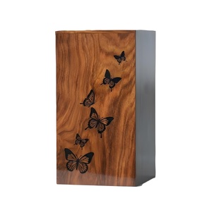 Handcrafted Rosewood Cremation Urn with Butterfly Design Luxury Wooden Memorial Urn Elegant Sympathy Keepsake - Product Image 1