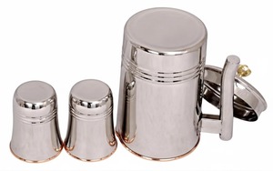 Jarra de acero inoxidable de alta calidad con tapa, utensilio de servir duradero, perfecto para la cocina del hogar, comedor y uso diario, procedente de la India. - Product Image 5