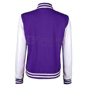 <b>Stand</b> Collar Letterman Jacket Trendy Patch <b>Work</b> Design Street Style Lightweight Soft Fabric Covered Button Fashion Elegant - Product Image 4