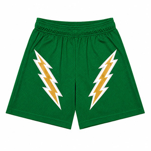 Pantalones Cortos Deportivos Personalizados para Hombre, Estilo Vintage, Tejidos en Lona de Poliéster/Algodón, Cintura Media, Cierre con Cordón, Elásticos, Transpirables y de Secado Rápido - Product Image 5