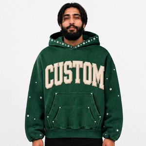 Fabricante de Sudaderas Personalizadas para Hombre, Sudadera con Estampado Puff, Felpa Gruesa, Talla Grande, Suministro para Compradores Minoristas de EE. UU. - Product Image 6