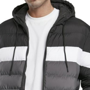 Custom Printed Stand Collar Men's Puffer Jacket for Winter Outdoor Canvas Coats with Male Padded Bubble <b>Warm</b> Feature - Product Image 2