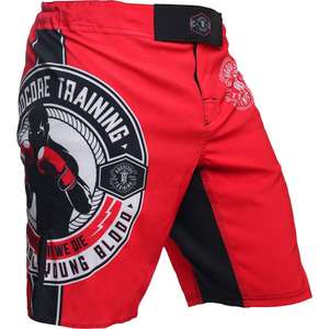 Pantalones Cortos de Alta Calidad para Hombre, para Entrenamiento de MMA y BJJ, Ajuste Largo, Color Rojo - Product Image 5