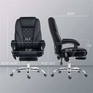 Sedia da Ufficio Nera con Funzione Massaggio per Uso Computer - Product Image 6