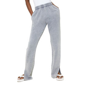 High Quality <b>Women</b> Street Style Acid Wash Jogger Relaxed Fit Cotton Sweatpants OEM Factory Manufacturer for <b>Women</b> breathable - Product Image 2