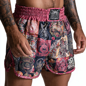 Pantalones Cortos de Muay Thai 100% Poliéster Satinado para Hombre, Ropa de Entrenamiento de Boxeo, MMA, Artes Marciales - Product Image 6
