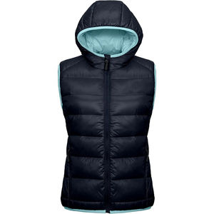 Chaleco Acolchado de Algodón con Capucha y Cremallera para Mujer, Personalizable con Logotipo, Cortavientos, Transpirable, Ecológico, Estilo Profesional - Product Image 3