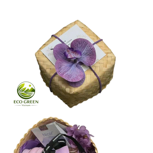 Caja de Regalo de Bambú Natural, Cesta Tejida a Mano con Tapa para Eventos Corporativos, Empaque de Regalos para Campañas, Kit para Empleados - Product Image 2