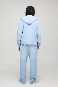 Ensemble de survêtement sportif 2 pièces CRESTLINE INDUSTRY pour homme, à capuche, 100 % coton, coupe droite, avec cordon de serrage et logo personnalisé imprimé - Product Image 6