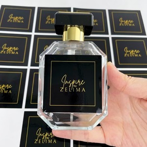 Fabbrica diretta Custom profumo di lusso PVC etichette lamina d'oro e adesivi impermeabili sconto alla rinfusa per l'elettronica di consumo