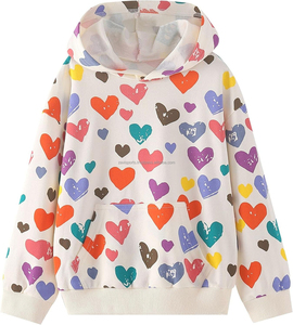 Sweat-shirt à capuche personnalisé pour enfants, en polaire doux uni, sweat-shirt à capuche pour garçons et filles, poche kangourou, pull à capuche en vrac pour enfants - Product Image 1