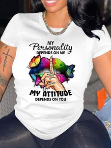 เสื้อยืดผู้หญิงคอตตอนพร้อมส่ง รุ่นใหม่ เป็นมิตรกับสิ่งแวดล้อม ระบายอากาศได้ดี 20 ลาย สีสันหลากหลาย คอกลม - Product Image 6
