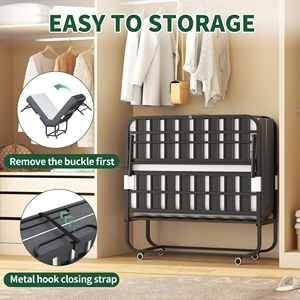 Cama Plegable Murphy Grande de 75"x46" con Espuma Viscoelástica Extra Larga de 5 Pulgadas, Resistente, Capacidad de 450 Libras, Cama Plegable Ancha para Personas Altas - Product Image 5