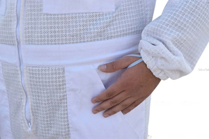 Professional 3-Layer Ventilated Full Body Beekeeping <b>Suit</b> Fencing Veil Hood Anti-<b>Bee</b> Protective Coverall Wholesale OEM - Product Image 4