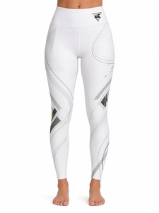 Compression Fitness Wear With OEM 2026 KAMPFER INDUSTRIES Women's <b>High</b> <b>Waist</b> Full Length <b>Leggings</b> <b>Black</b> Green Print Sporty - Product Image 6