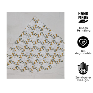 Indian Artisan Hand Block Floral Printed Cotton <b>Round</b> Dining <b>Table</b> <b>Cover</b> Wedding Parties Home Use Eco Friendly Non Toxic Dye - Product Image 3