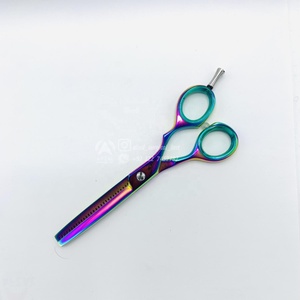 Salon professionnel en acier inoxydable coiffure amincissement ciseaux multicolore arc-en-ciel conception à la mode beauté soins personnels - Product Image 5