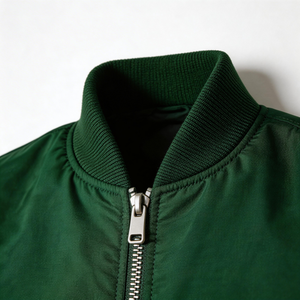 Custom Greek Letter Leather Jacket Embroidered Green <b>Quilted</b> Unisex Winter Coat Wholesale OEM Manufacturer Distributors Reliable - Product Image 5