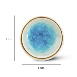 Boutons de meuble ronds contemporains en verre pour poignées de cuisine, couleur bleue, design durable - Product Image 5