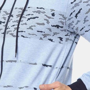 เสื้อฮู้ดซิปพิมพ์ลายสีฟ้าอ่อนสำหรับผู้ชายรุ่นใหม่ล่าสุด ทรงปกติ สวมใส่สบาย ผ้าเฟรนช์เทอร์รี่ เหมาะสำหรับใส่ในฤดูใบไม้ร่วง - Product Image 6
