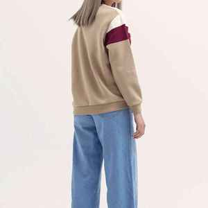 เสื้อสเวตเชิ้ตผู้หญิงสำหรับฤดูหนาว ผ้าฝ้าย 100% สวมใส่สบาย มีโลโก้สั่งทำด้านหน้า แขนยาว คอกลม บุขนด้านใน แห้งเร็ว และเป็นมิตรกับสิ่งแวดล้อม - Product Image 2