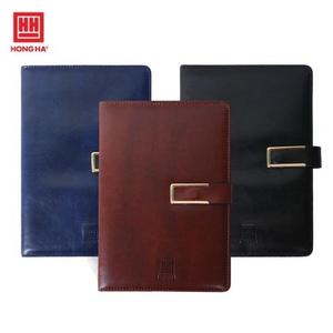 HONGHA Digital Printed Leather Thread Sewing Bound <b>A5</b> <b>Notepad</b> with 200 Pages 80gsm Paper and Pen Holder for Gift - Product Image 4