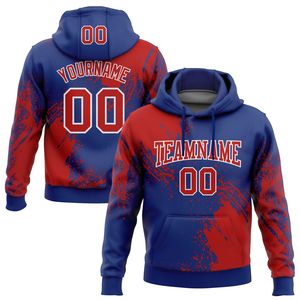 Sudadera con Capucha Personalizada para Hombre, con Estampado de Salpicaduras de Pincel Azul Marino y Naranja, con Nombre y Número, Sublimación, Poliéster, Ropa Deportiva de Equipo - Product Image 6