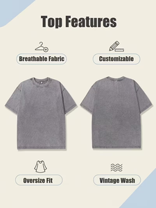 Camisetas Gráficas Transpirables de Tallas Grandes Personalizadas para Hombre, Estampado Serigrafiado, Estilo Vintage, Lavado Ácido, Oversize, Desgastado - Product Image 5