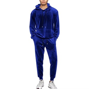 Ensemble de survêtement en velours réfléchissant de haute qualité personnalisé, sweat-shirts à fermeture éclair et pantalons de survêtement, coupe ajustée, survêtements de jogging, survêtement en velours pour hommes - Product Image 4