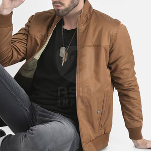 Stylish <b>Men</b> Outerwear Bomber <b>Jacket</b> Clean Design Relaxed Fit <b>Light</b> Warmth Suitable For Everyday Casual And Travel Wear - Product Image 3