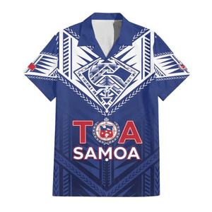 Camisas Hawaianas de Rugby de Samoa Personalizadas al por Mayor, Camisas Aloha para Hombre con Estampado de Guerrero Polinesio, Fabricante OEM, Proveedor al por Mayor - Product Image 1