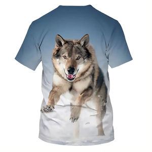 T-shirt pour homme avec impression photo de lune, manches courtes, col rond, coupe décontractée, 100% polyester, impression numérique - Product Image 4