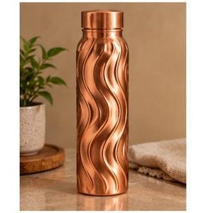 Bouteille d'eau en cuivre pur au design contemporain, écologique, grande capacité et portable pour un usage domestique - Product Image 2