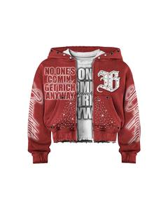 Multi Color Rhinestone <b>Zip</b> <b>Up</b> Hoodie & Pants Set | Oversized Streetwear Tracksuit| OEM Private Label Manufacturer - Product Image 3