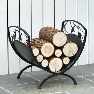 Porte-bûches décoratif pour cheminée, 33 pouces, en métal thermolaqué, meilleur prix - Product Image 3