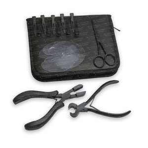 Premium Micro Ring <b>Beads</b> Tips Hair Extension Kit with Steel Stainless Pliers Hook <b>Needle</b> Tools Plastic Bag Packaging - Product Image 4