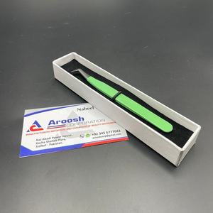 Haute Qualité Russe Volume Vert Couleur Extension De Cils Pince À Épiler En Acier Inoxydable Pointe Pointue Durable-Vente En Gros - Product Image 5