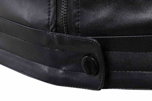 Manufacturer Customized <b>Cycling</b> Leather <b>Jacket</b> Stand Collar Costumes Style <b>Jacket</b> Black for <b>Men</b> - Product Image 5