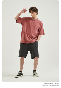 Camisetas de Hombre al por Mayor, Cuello Redondo, Lisas, Teñidas, 100% Algodón, Sólidas, Tejidas, de Manga Corta, Estampadas, Ecológicas - Product Image 3