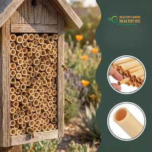 ECO2GO VIETNAM Tubo de Bambú Natural para Abejas, Material Hueco para Nidos, Hotel para Abejas y Casa para Insectos de Jardín al Aire Libre - Product Image 3
