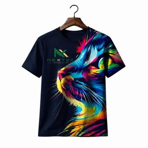 T-shirt personnalisé imprimé en 3D avec un motif de lion, pour hommes et femmes, art animal coloré, streetwear - Product Image 5