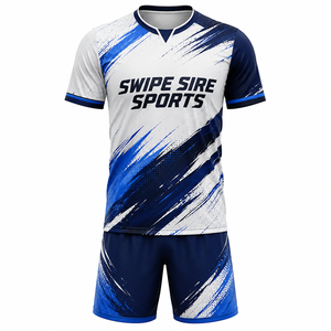 เสื้อฟุตบอลผู้ใหญ่แบบยูนิเซ็กซ์ โพลีเอสเตอร์ 100% น้ำหนัก 140 กรัม พิมพ์ลายดิจิทัล ชื่อทีม หมายเลข คอวี แขนสั้น - Product Image 5
