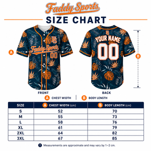 Camiseta de Béisbol Sublimada Personalizada con Estampado Tropical, Uniforme Deportivo Transpirable con Botones, Camiseta de Béisbol Personalizada al por Mayor - Product Image 6