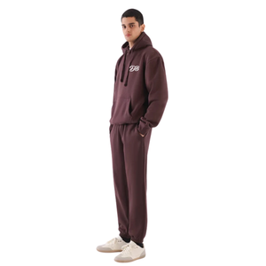 Sweat-shirt à capuche personnalisé marron foncé pour femme, en molleton épais, avec cordon de serrage, style streetwear, vente en gros - Product Image 2