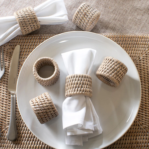 Meilleur prix de gros pour porte-serviettes en rotin blanc pour la décoration de table royale, accessoires de qualité supérieure et meilleur prix - Product Image 1