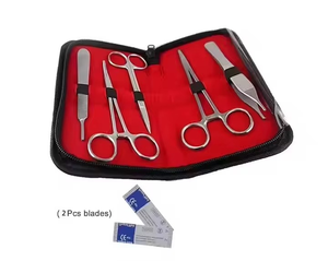 Premium <b>Suture</b> Practice <b>Kit</b> with Large Silicone <b>Suture</b> Pad - Stainless Steel | Reusable Autoclavable Medical Training Set - Product Image 4