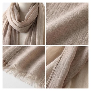 Women's Long Solid Color Silk Scarf Simple Style All Seasons Daily Wear Skin Friendly Plain Woven Scarf - Product Image 4