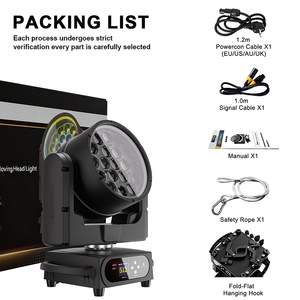 ไฟหัวเคลื่อนที่ SHEHDS IP66 รุ่น Beam 19x25W RGBW DMX512 ซูมบีม ไฟดีเจ สำหรับเวที คาราโอเกะ ปาร์ตี้ บาร์ คอนเสิร์ต - Product Image 2